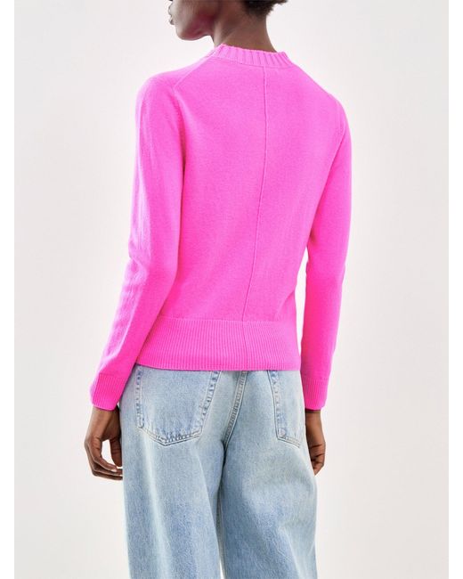 Chinti & Parker Pink Cropped Sporty Sweater