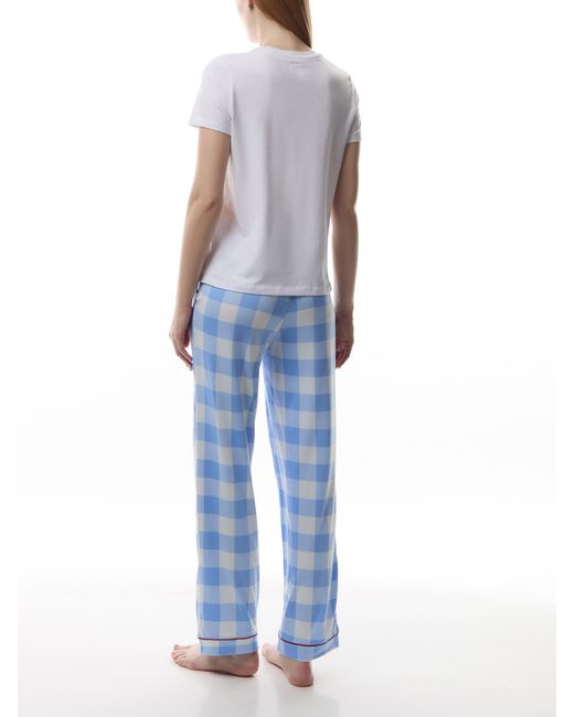Chelsea Peers Blue Bisous Long Pyjama Set