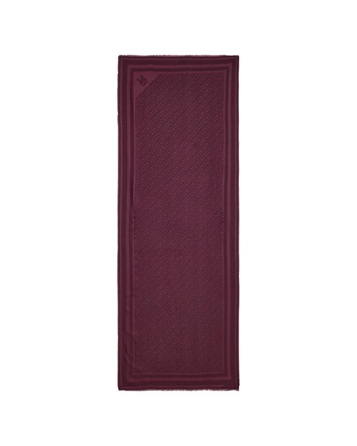 Tommy Hilfiger Red Monogram Scarf Burgundy