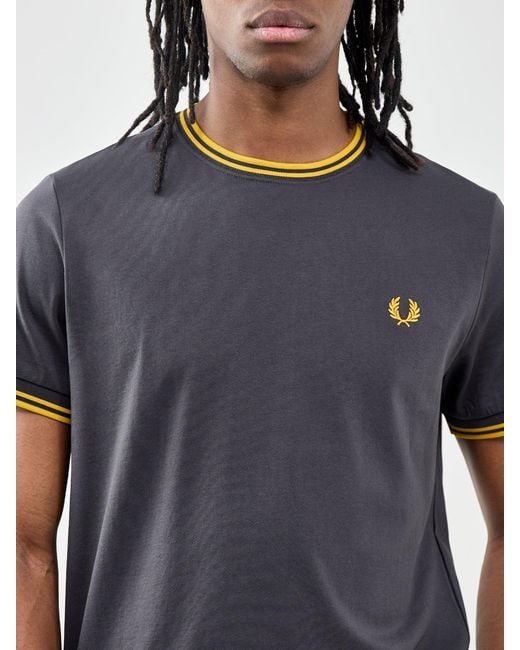 Fred Perry Black Twin Tipped T-Shirt for men