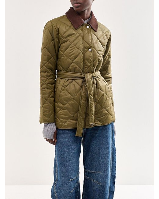 ONLY Green Tahia Cord Mix Quilted Jacket