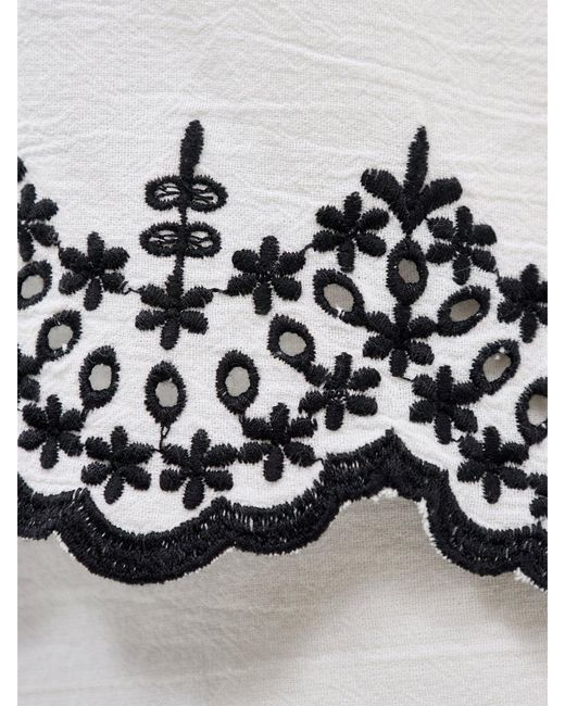 Vero Moda White Kiana Embroidered Shorts