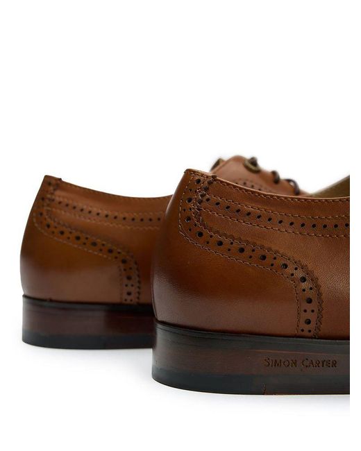 Simon Carter Brown Arne Brogue Shoes for men
