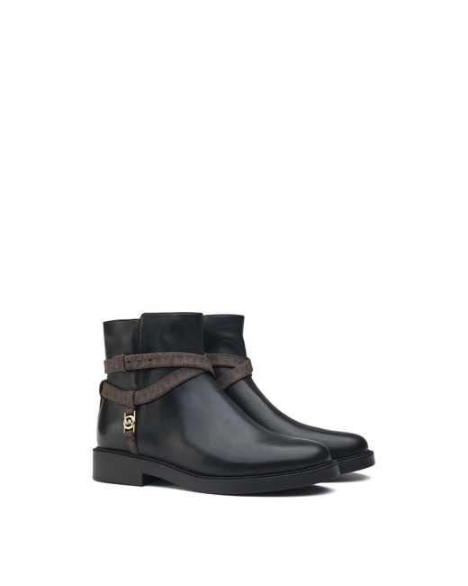Michael Kors White Abigail Flat Ankle Boots