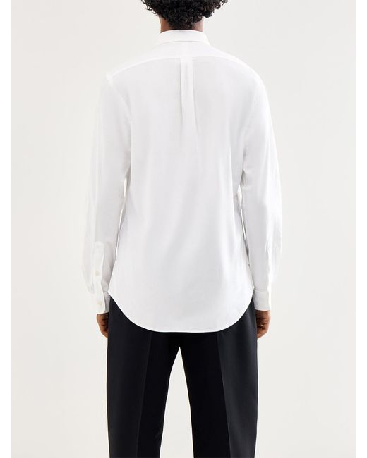 Polo Ralph Lauren White Slim Fit Stretch Poplin Shirt for men
