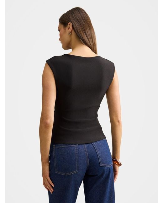 Forever New Black Serena Hardware Detail Blouse