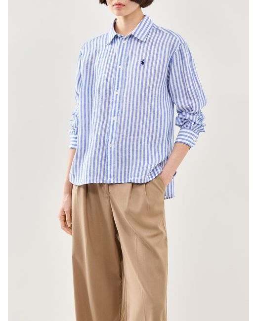 Polo Ralph Lauren Blue Striped Long Sleeve Shirt Multi