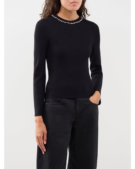 ONLY Black Natascha Bling Crew Neck Jumper