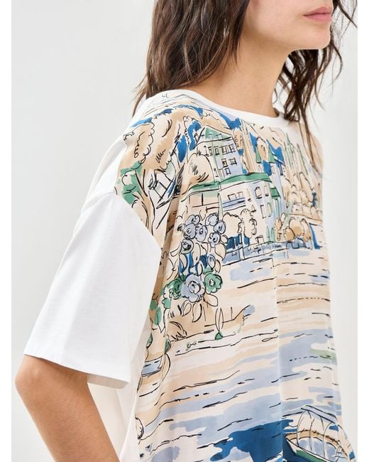 Weekend by Maxmara Blue Terzo Short Sleeve T-Shirt Multi