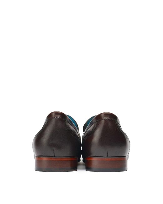 Simon Carter White Pike Loafer Shoes for men