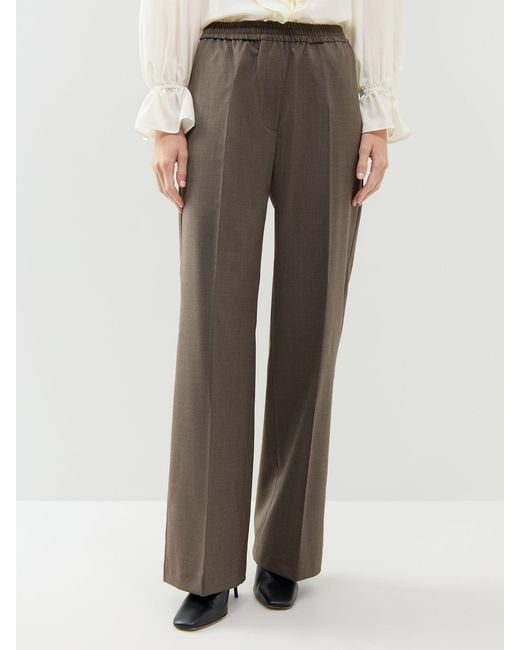 Weekend by Maxmara Gray Petra Straight Leg Trousers