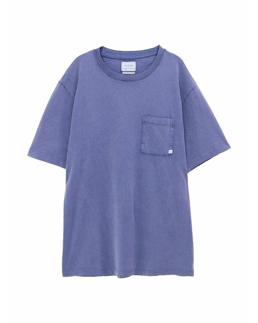 Farah Blue Stacy Garment Dyed Pocket T-Shirt for men