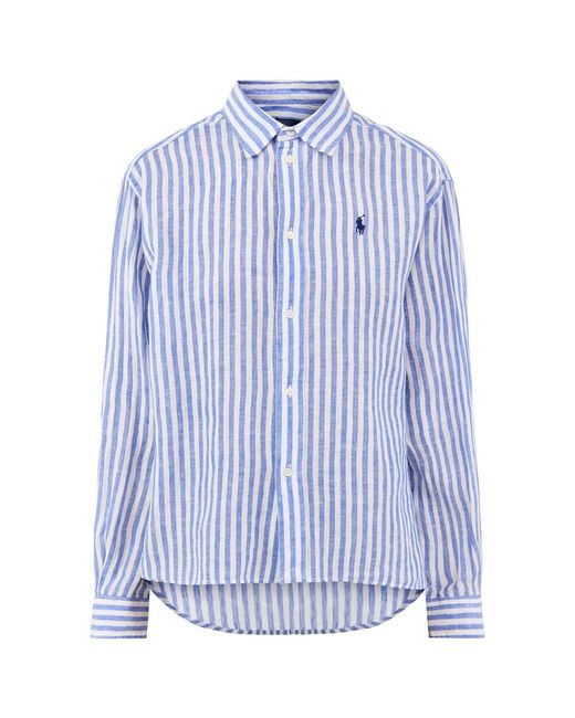 Polo Ralph Lauren Blue Striped Long Sleeve Shirt Multi