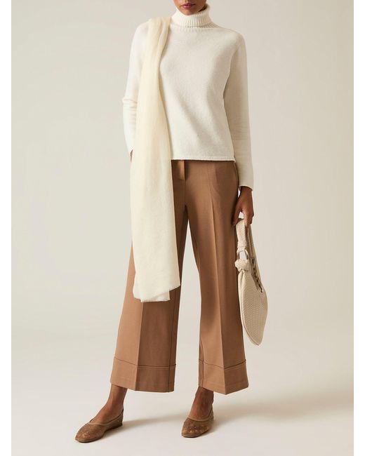 James Lakeland White Polo Neck Jumper