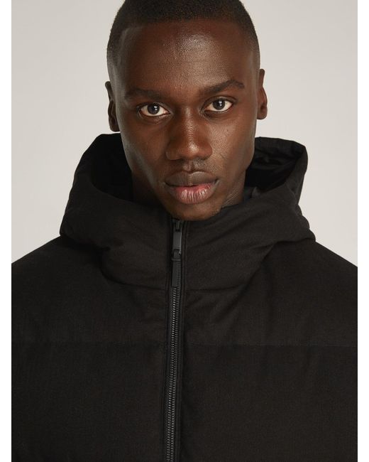 Calvin Klein Black Tech Hooded Puffer Jacket for men