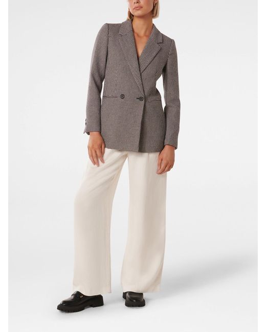 Forever New Gray Women's Kate Double Breasted Blazer