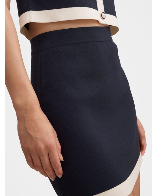 Forever New Blue Farah Knitted Mini Skirt
