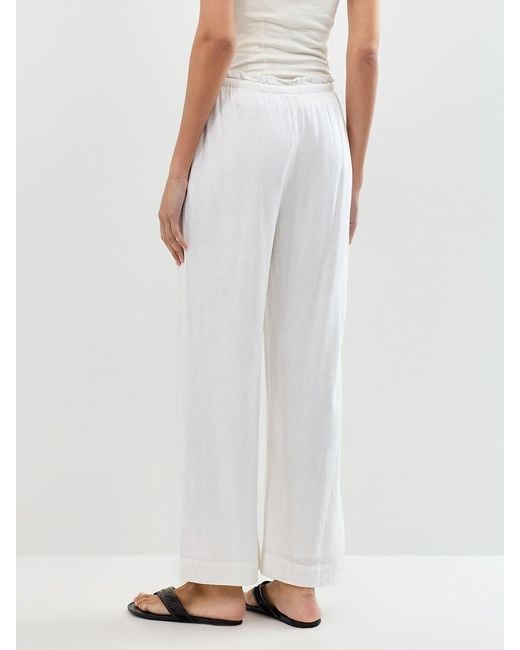 Nobody's Child White Fosse Wide Leg Trousers