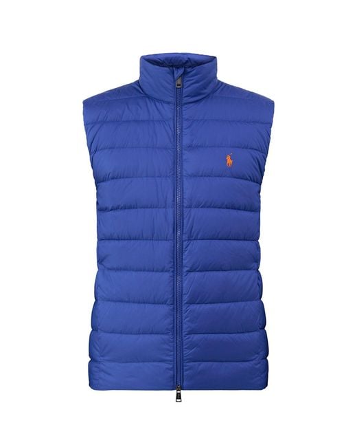 Polo Ralph Lauren Blue Lightweight Recycled Puffer Gilet for men