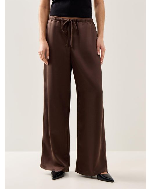 Pretty Lavish Brown Breya Drawstring Trouser Bronze