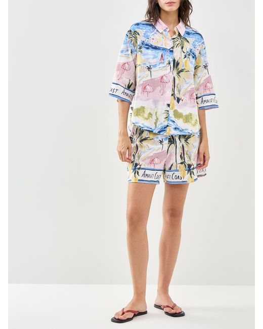 Vero Moda Blue Print Shorts Multi