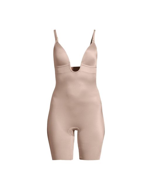 Spanx White Women's Plunge Low Back Bodysuit