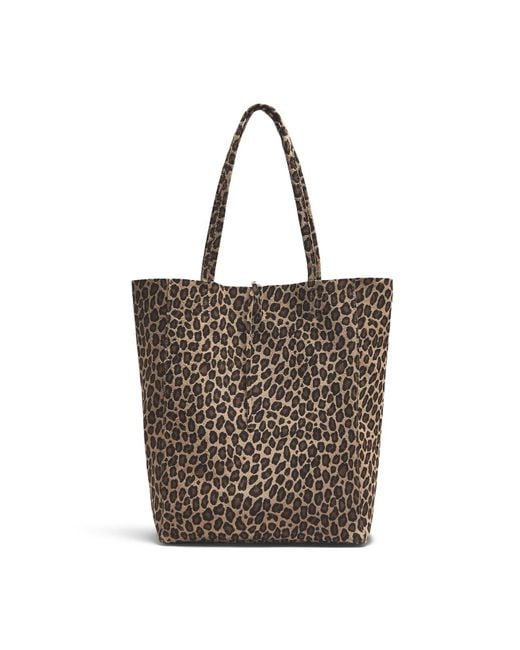 Marlon Multicolor Big Shopper Suede Animal Tote Bag