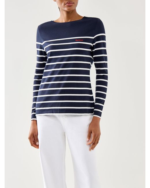 Barbour Blue Bradley Top Strpe