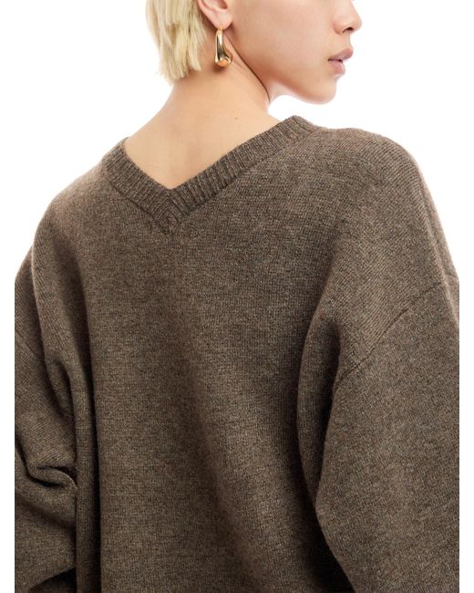 Pretty Lavish Brown Makai Oversized Cardigan