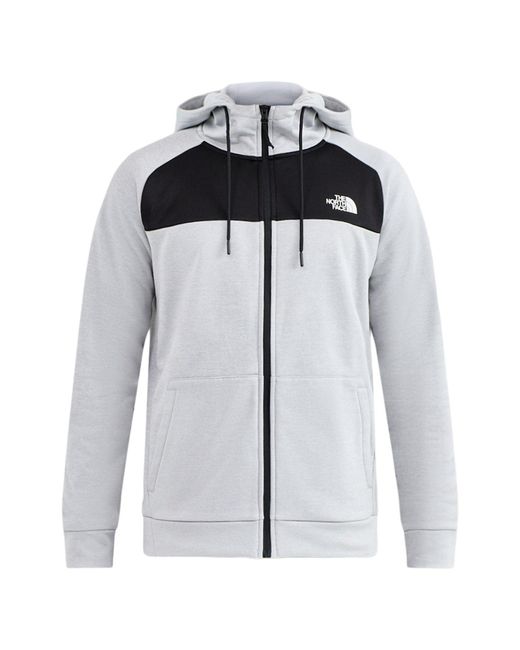 The North Face White Reaxion Fleece Zip Hoodie for men