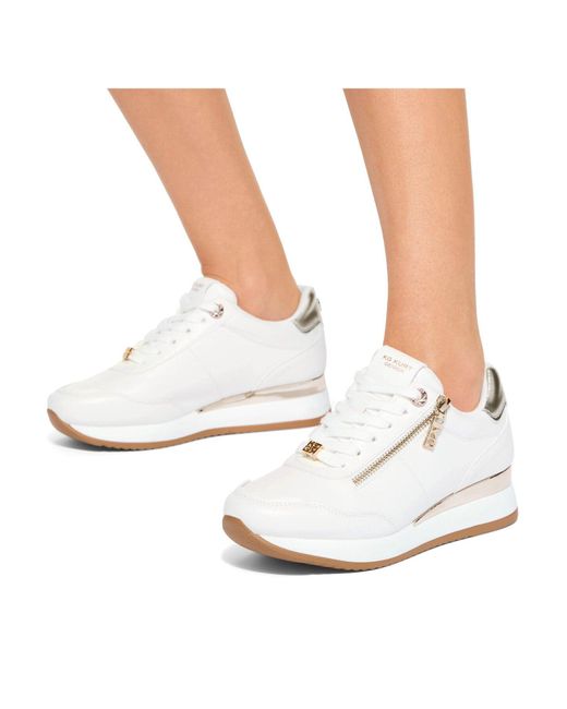 KG by Kurt Geiger White Lina2 Lace Up Trainers