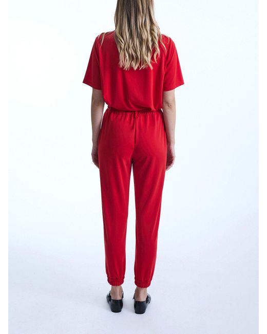 James Lakeland Red Jersey Joggers