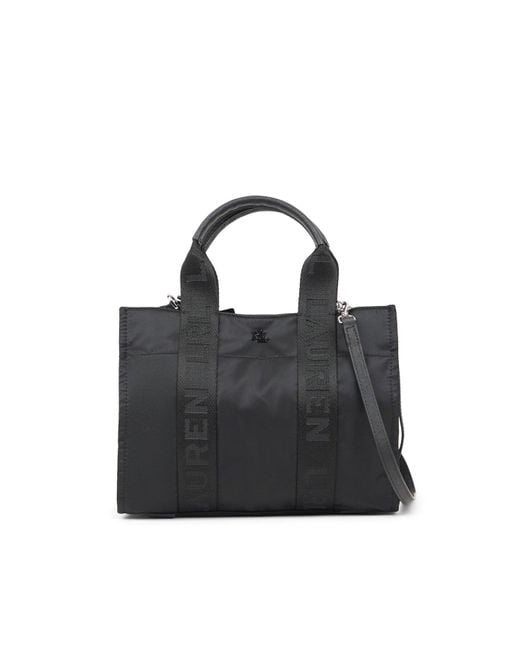 Ralph Lauren Black Stevie Small Nylon Tote