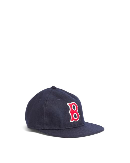KTZ Blue Men's Boston Red Sox Heritage Series Navy Retro Crown 9fifty Strapback Cap for men