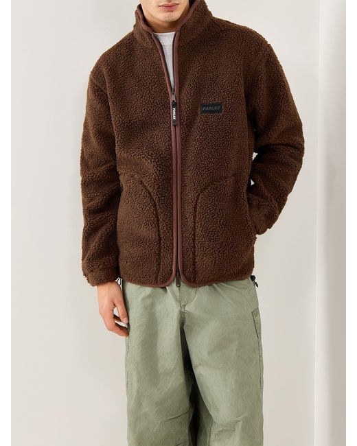 Parlez Brown Amity Zip-Through Jacket for men