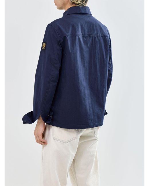 Belstaff Blue Cargo Overshirt for men