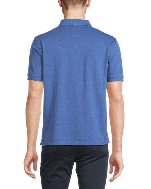 Gant Blue Contrast Piqué Polo Shirt for men