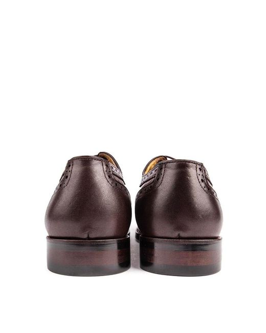 Simon Carter Brown Barn Owl Brogue Shoes for men