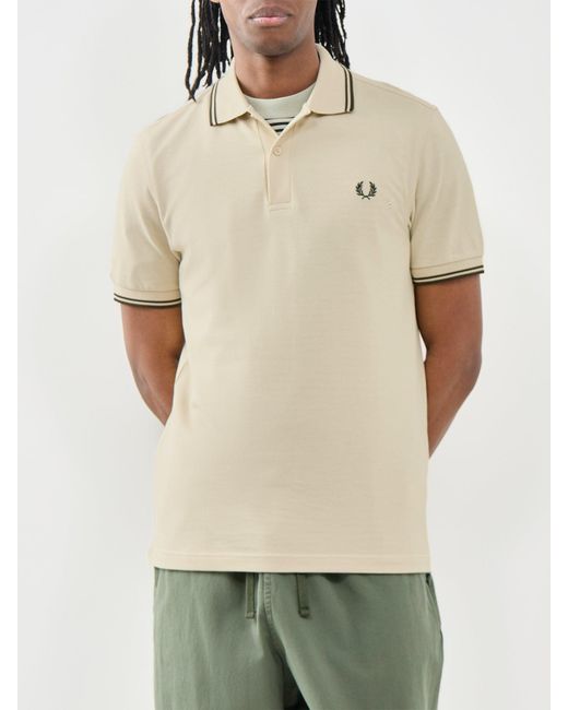Fred Perry Natural Twin Tipped Polo Shirt for men