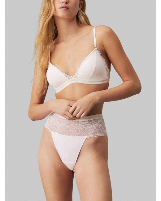 Calvin Klein Natural Modern Lace Lightly Lined Triangle