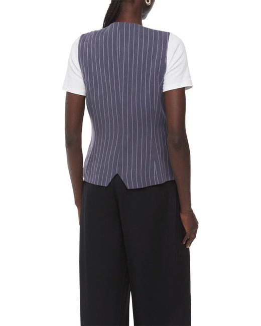 Whistles Blue Women's Lottie Pinstripe Waistcoat