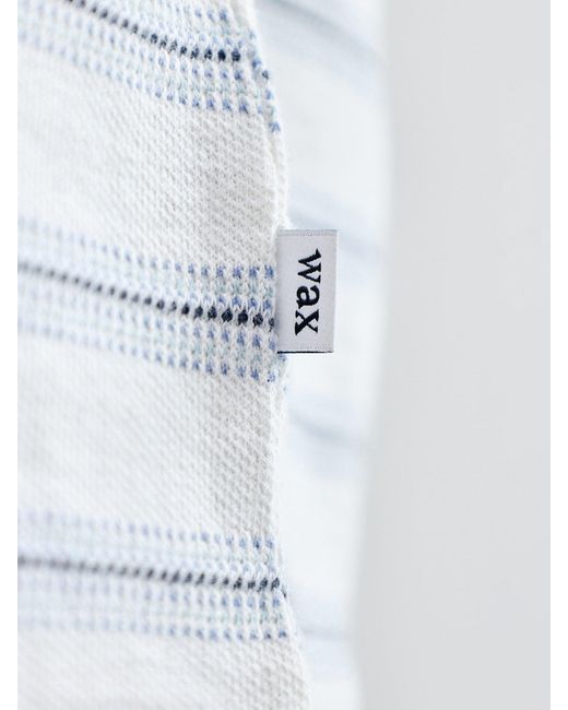 Wax London White Dean Stitch Stripe T-Shirt for men