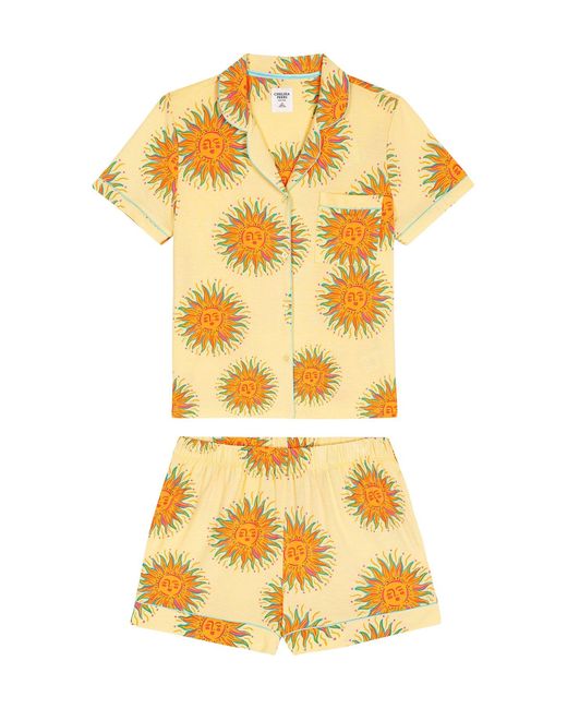 Chelsea Peers Yellow Sun Short Pyjama Set