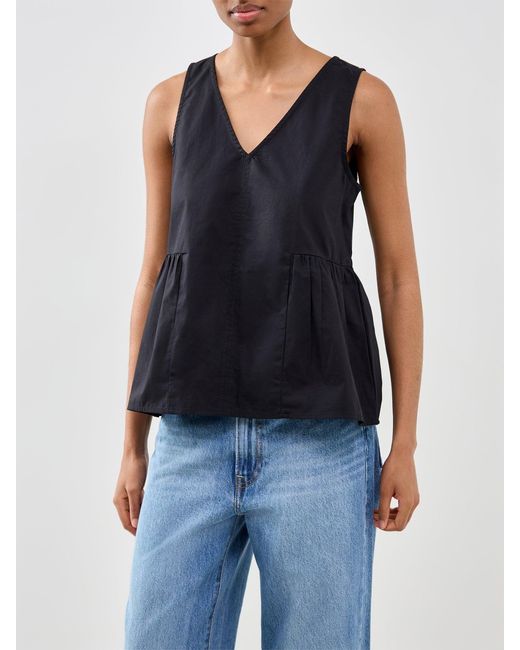 SELECTED Blue Blair Sleeveless Peplum Top