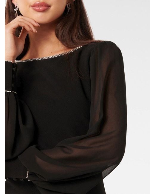 Forever New Black Women's Indie Embellished Mini Dress