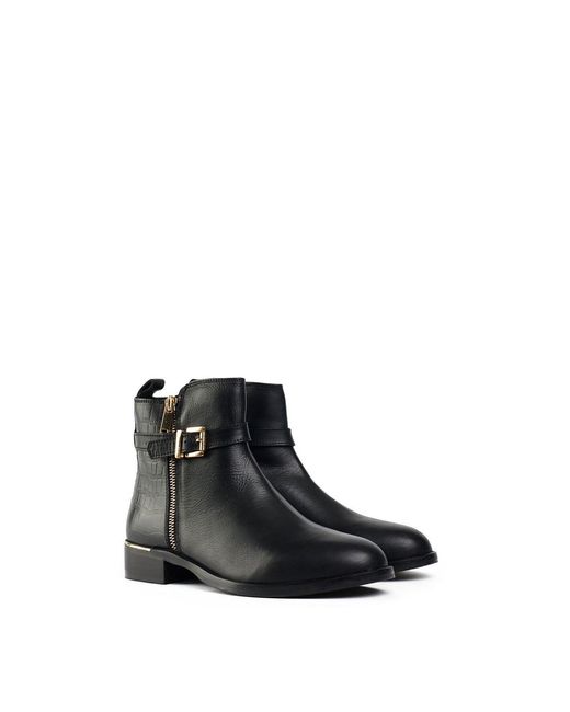 Sole Black Gada Zip And Buckle Boots