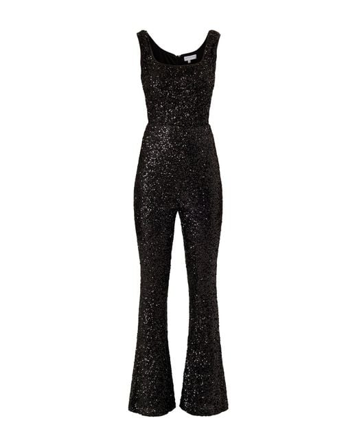 Never Fully Dressed Black Sequin Jumpsuit