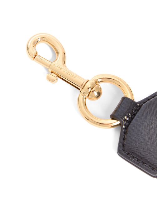 Marc Jacobs White The Outline Logo Strap Blackgold Bag