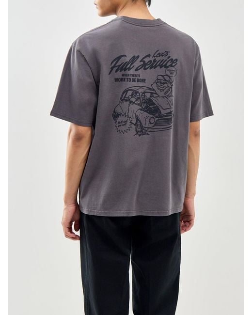 Levi's Gray Graphic T-Shirt for men
