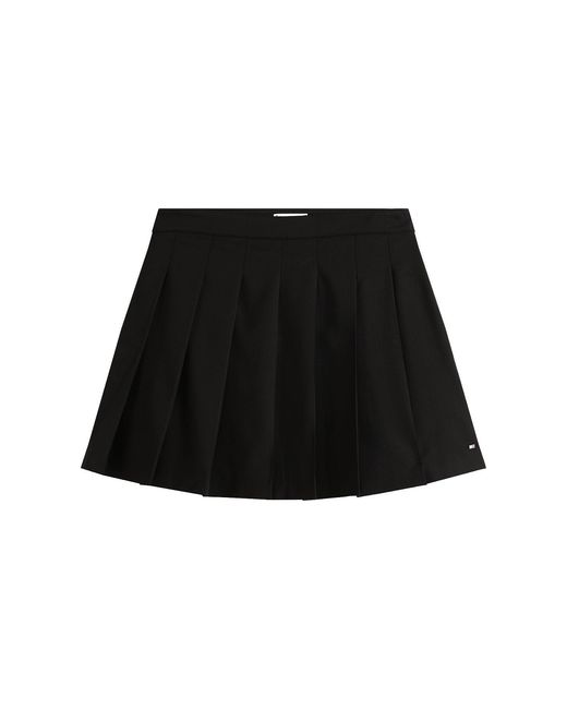 Tommy Hilfiger Black Timeless Blend Pleated Mini Skirt